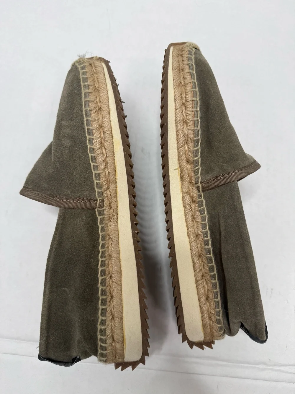 Rag & Bone Olive Suede Slip-On Espadrilles